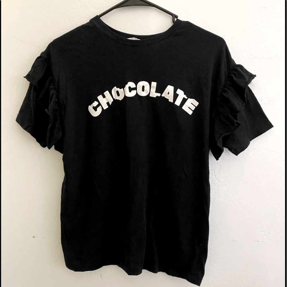 Zara Chocolate Black T Shirt